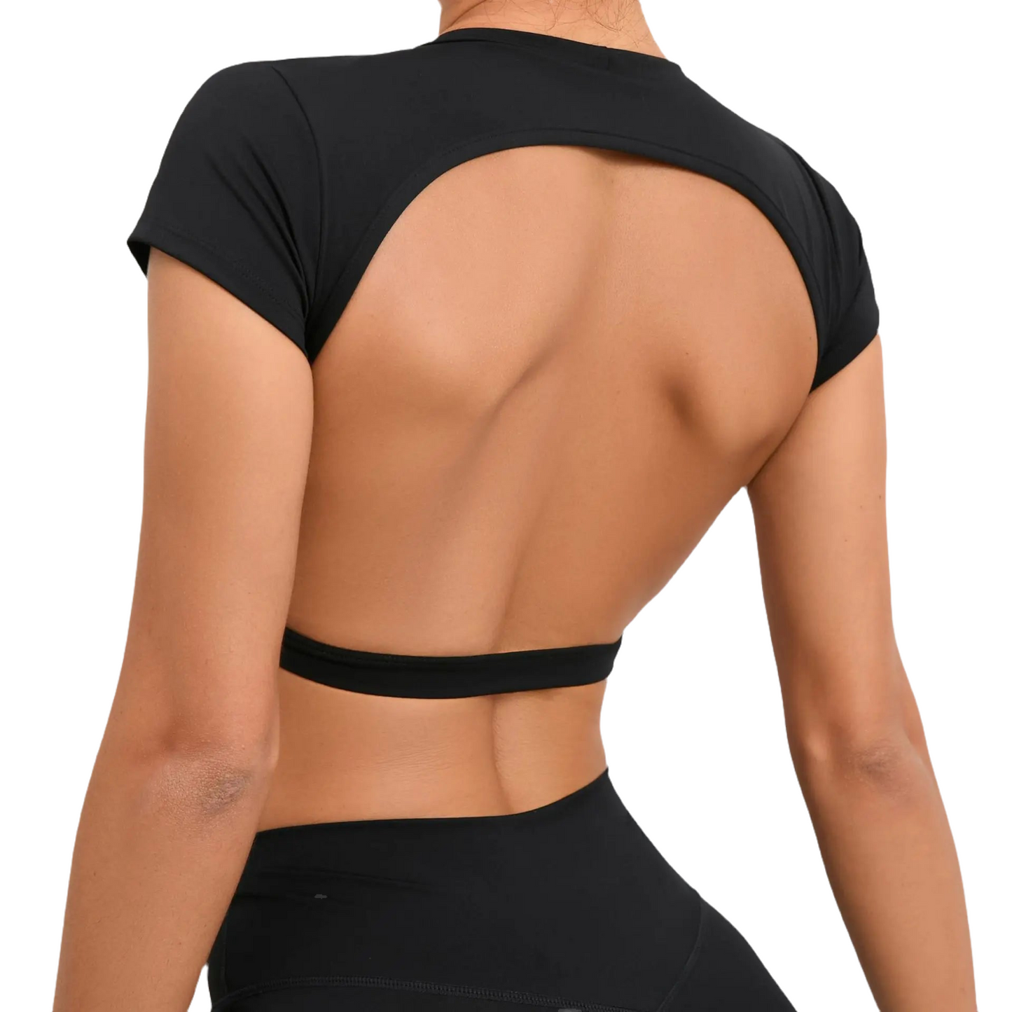 Backless Crop Top Shirt