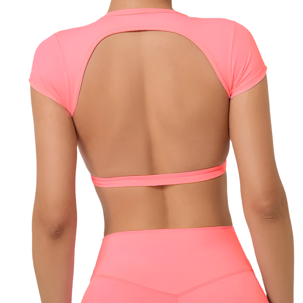 Backless Crop Top Shirt