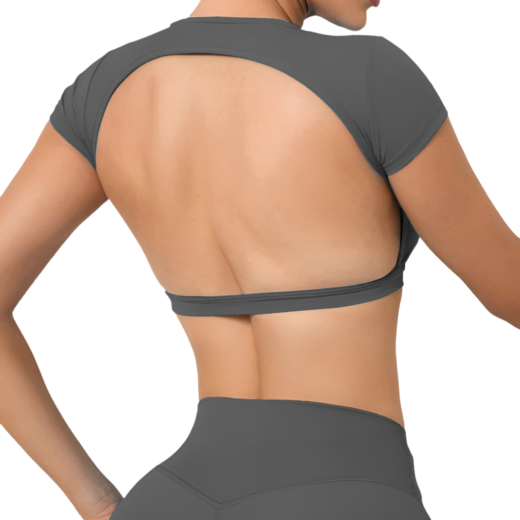 Backless Crop Top Shirt